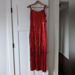 Vintage Expressions Red Sequin Dress, Small